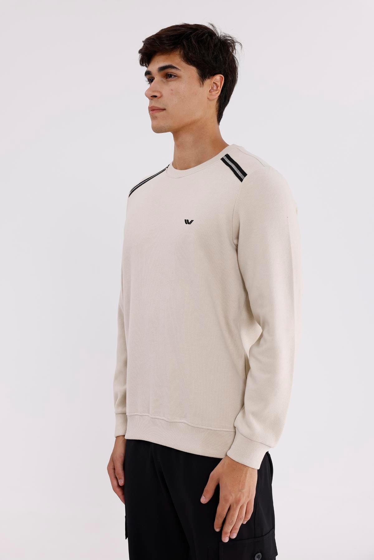 Selanik Kumaş Yapılı Esnek Manşetli Konforlu Rahat Kesim Sweatshirt