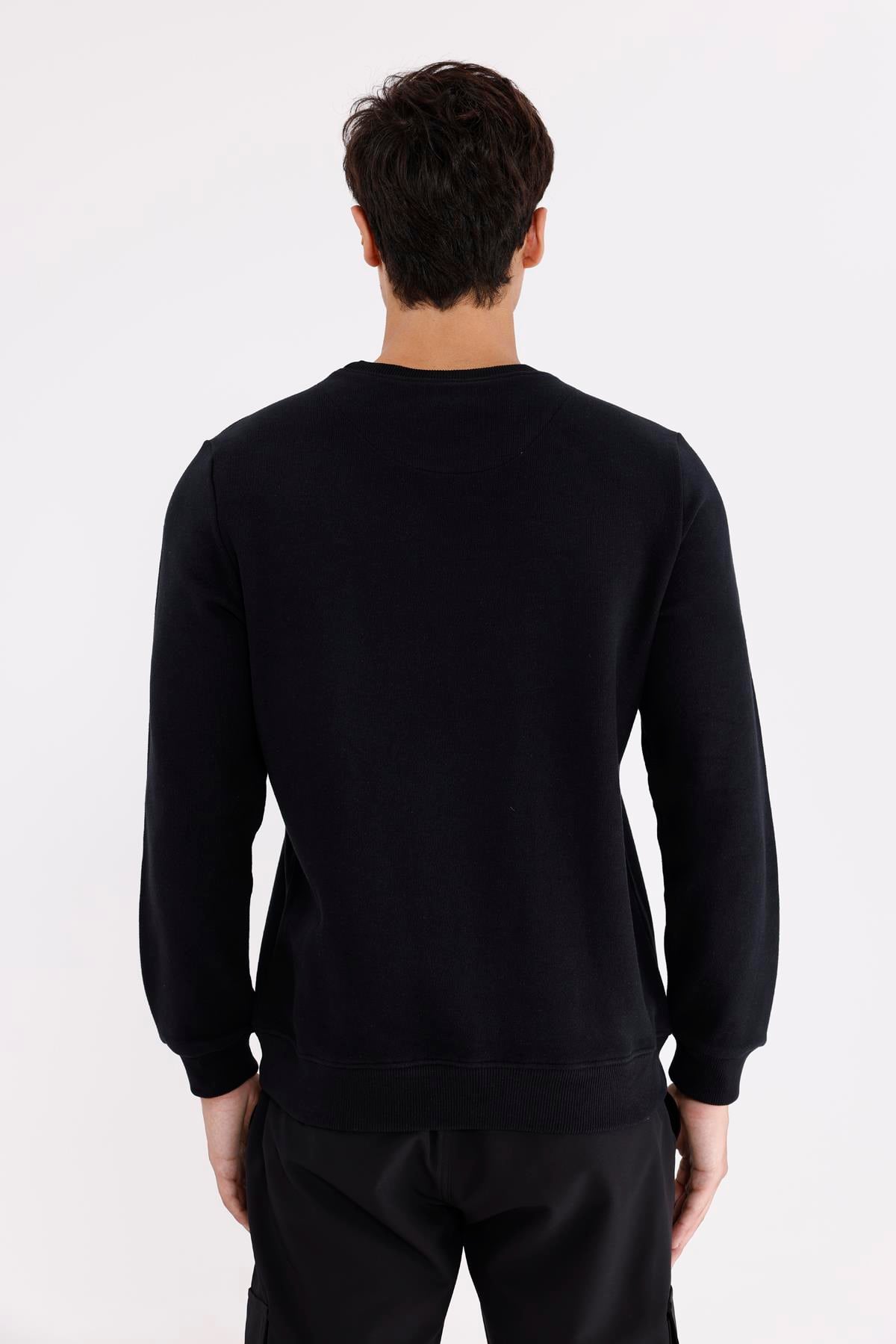 Selanik Kumaş Yapılı Esnek Manşetli Konforlu Rahat Kesim Sweatshirt