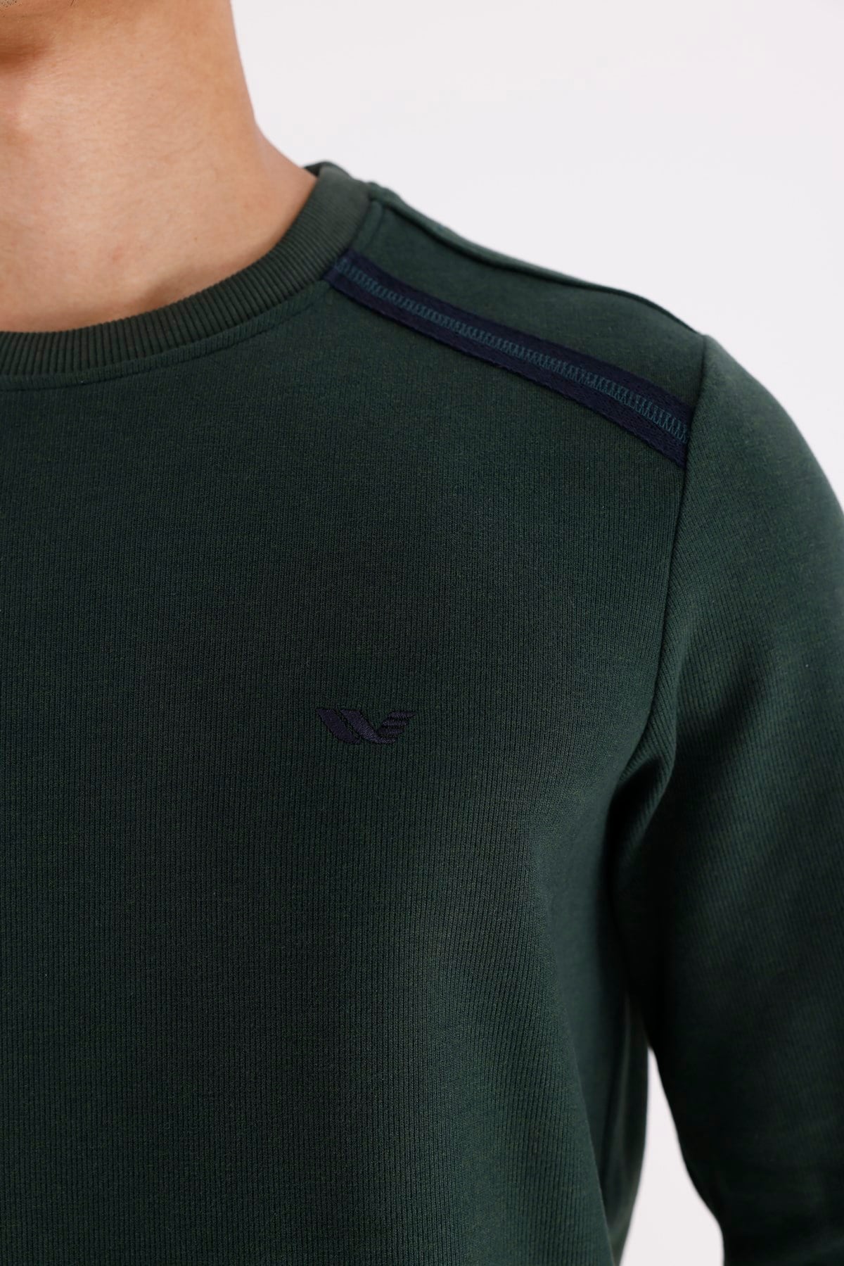 Selanik Kumaş Yapılı Esnek Manşetli Konforlu Rahat Kesim Sweatshirt