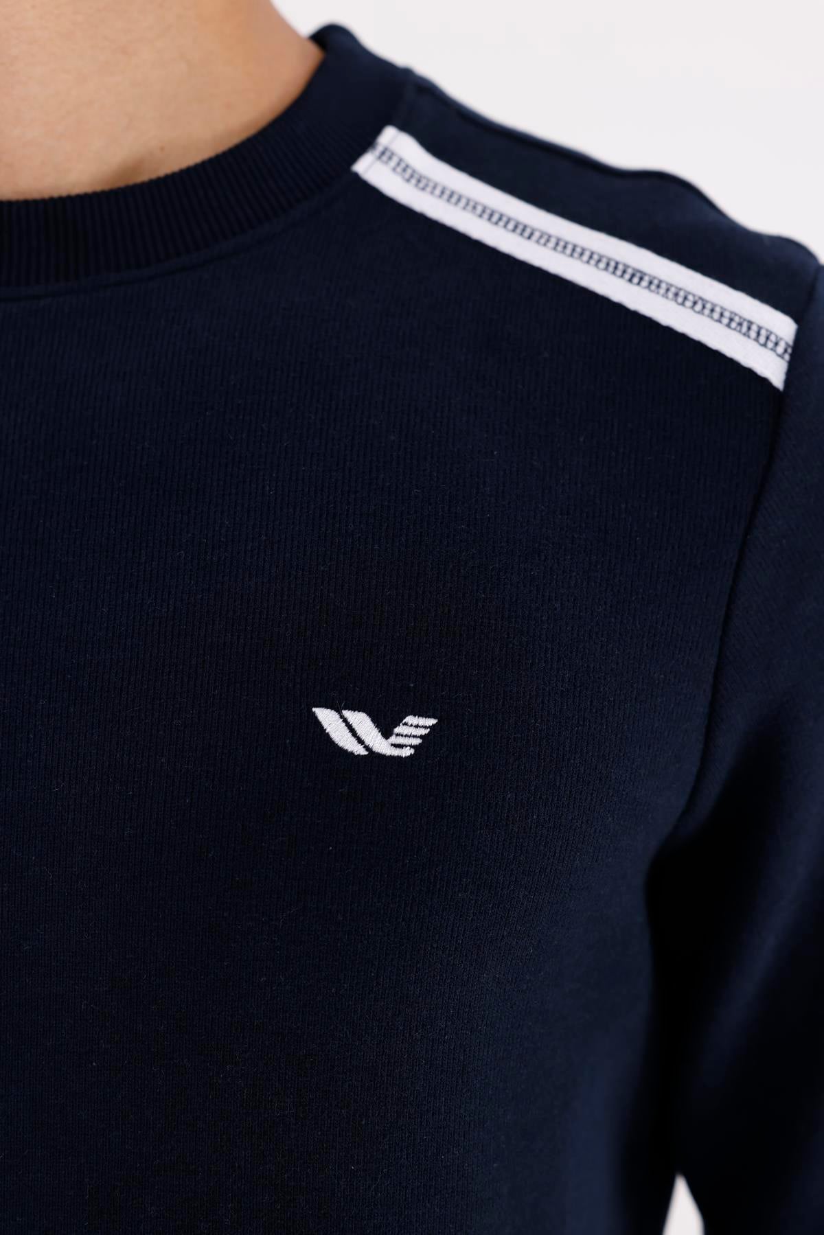 Selanik Kumaş Yapılı Esnek Manşetli Konforlu Rahat Kesim Sweatshirt