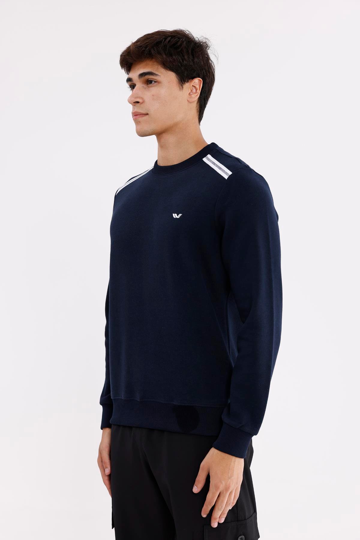 Selanik Kumaş Yapılı Esnek Manşetli Konforlu Rahat Kesim Sweatshirt