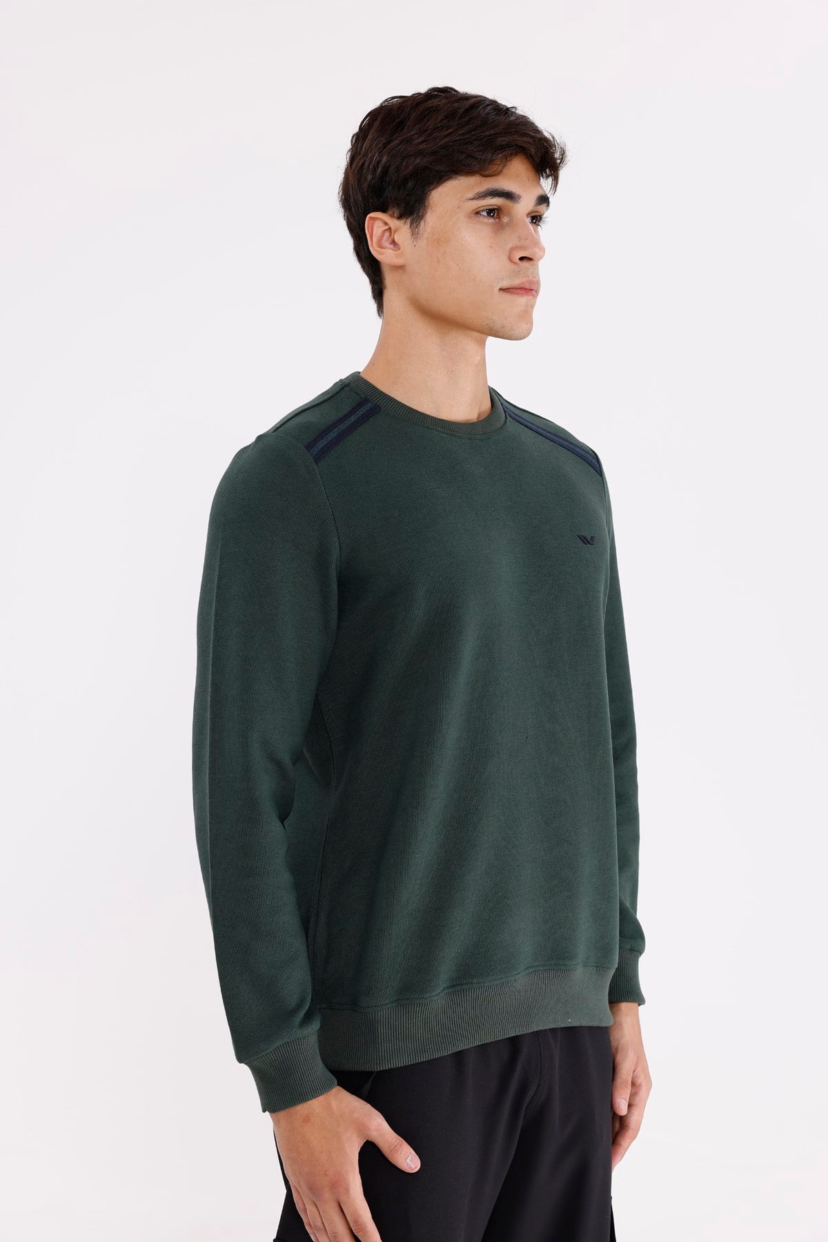 Selanik Kumaş Yapılı Esnek Manşetli Konforlu Rahat Kesim Sweatshirt