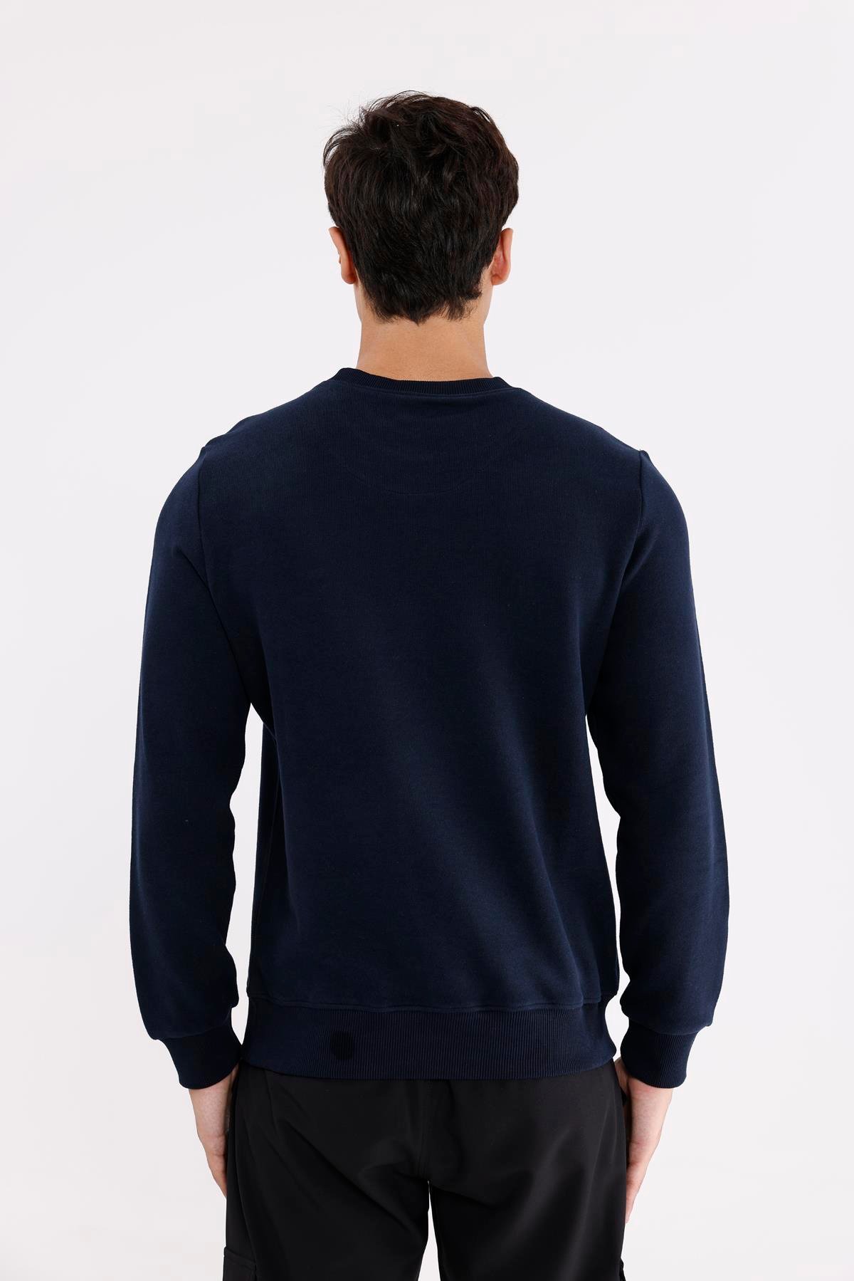 Selanik Kumaş Yapılı Esnek Manşetli Konforlu Rahat Kesim Sweatshirt