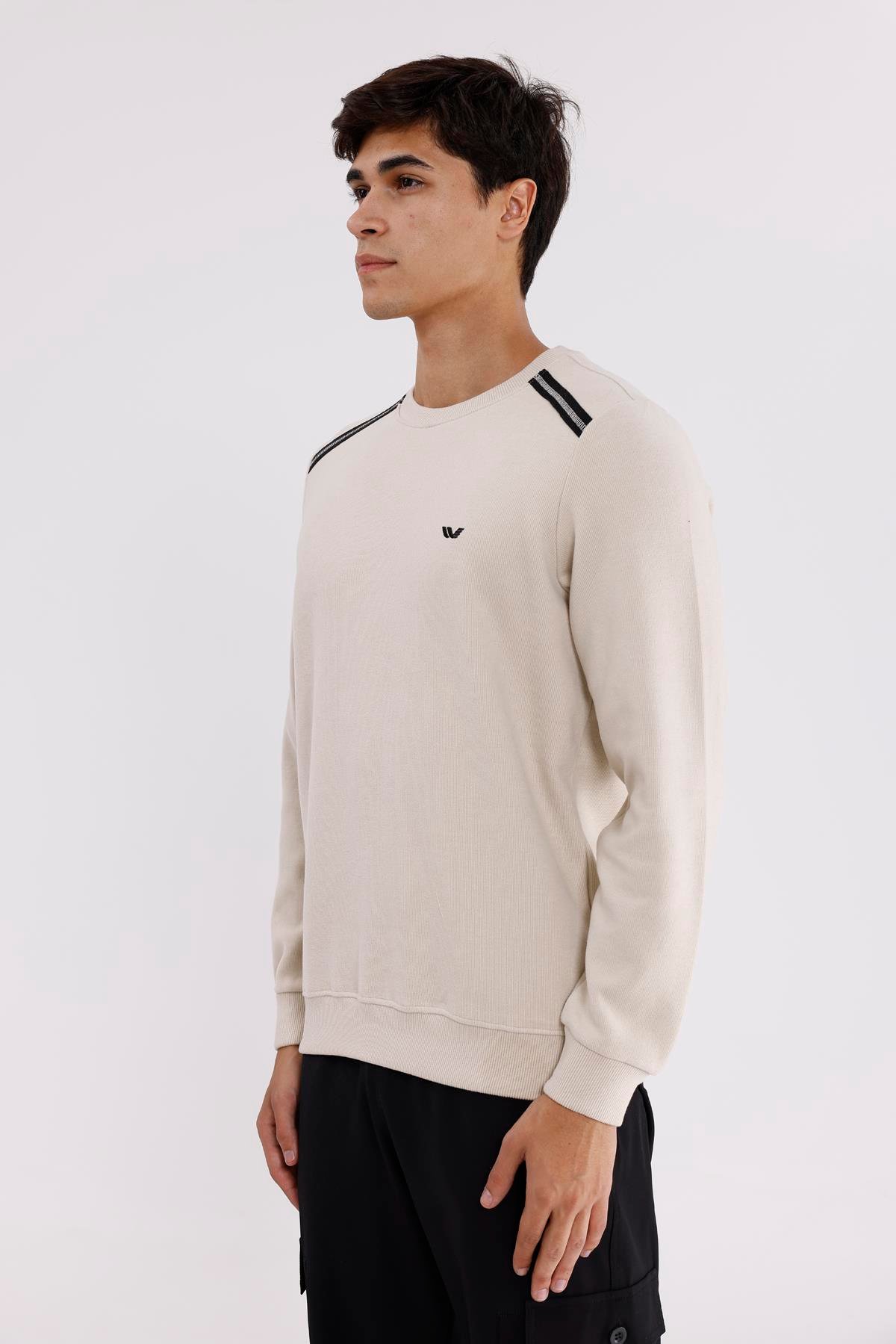 Selanik Kumaş Yapılı Esnek Manşetli Konforlu Rahat Kesim Sweatshirt