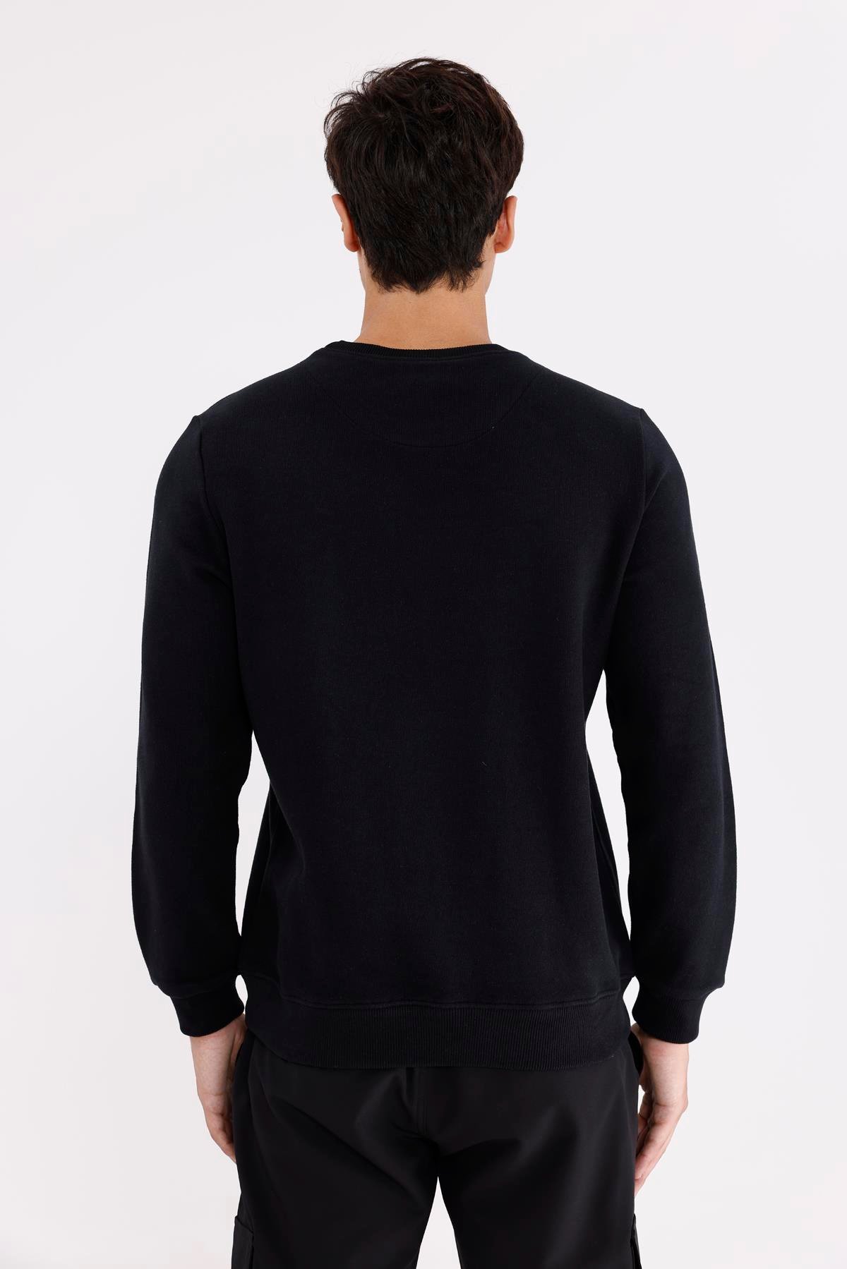 Selanik Kumaş Yapılı Esnek Manşetli Konforlu Rahat Kesim Sweatshirt