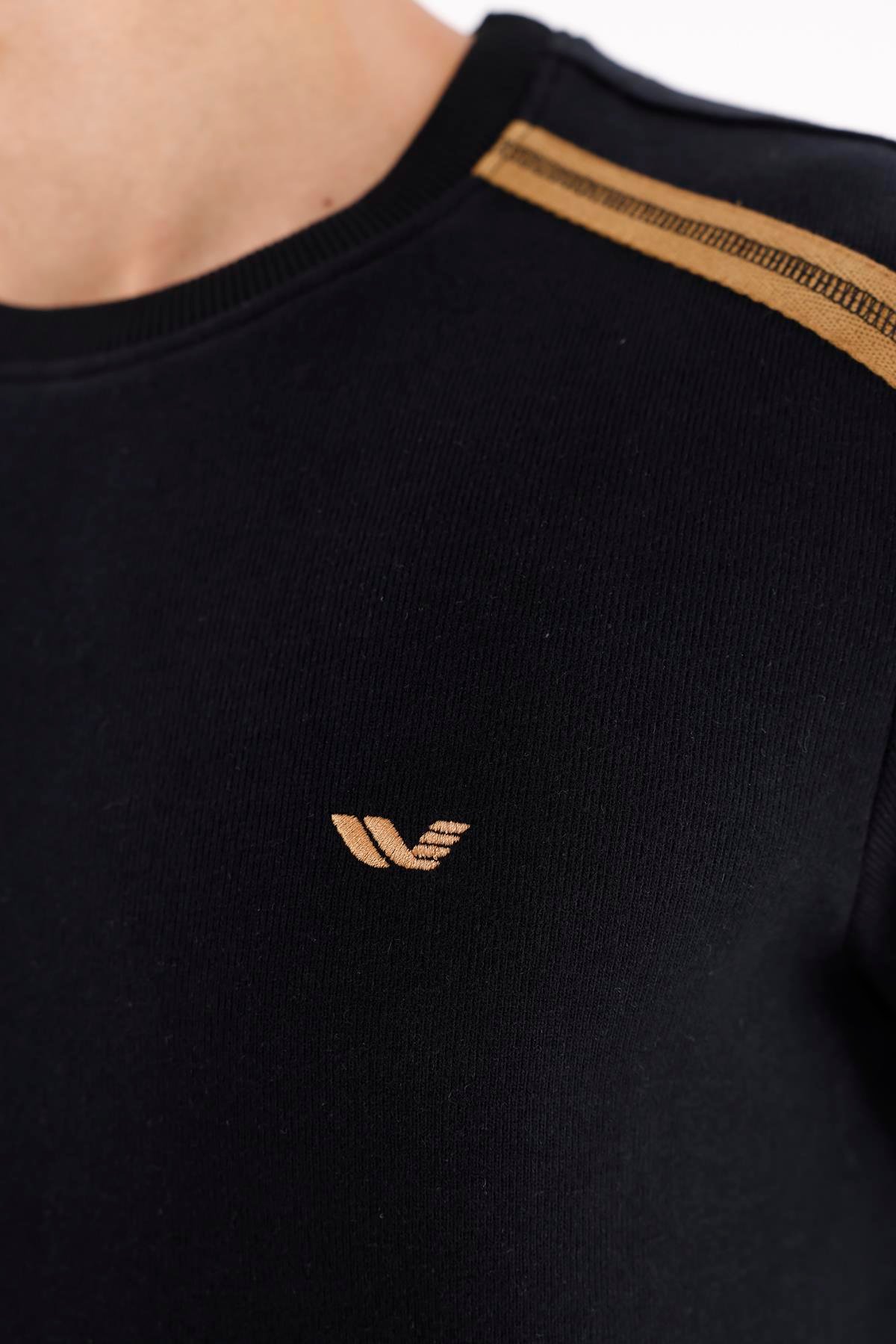 Selanik Kumaş Yapılı Esnek Manşetli Konforlu Rahat Kesim Sweatshirt