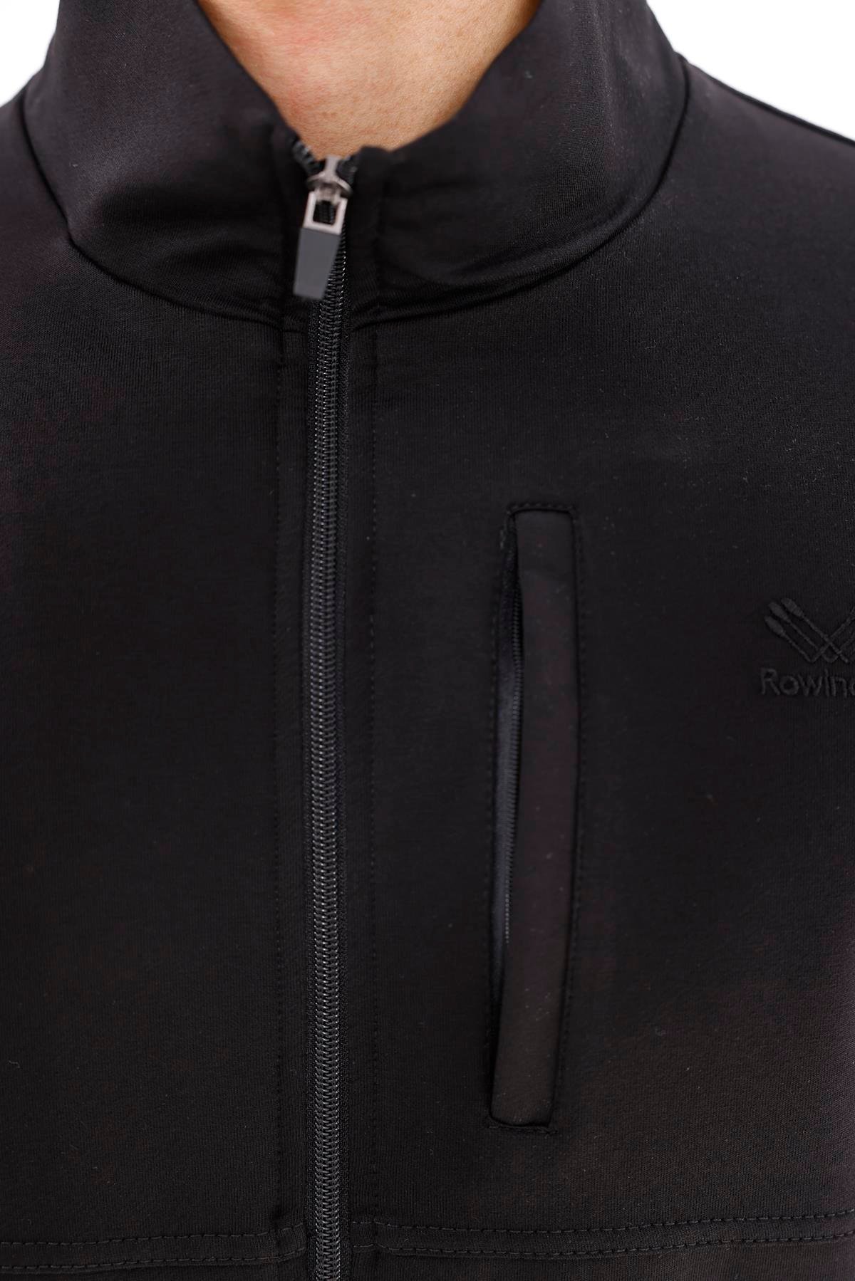 Üç Cepli Yaka Detaylı Fermuarlı Rahat Kesim Ribana Manşetli Mevsimlik Sweatshirt