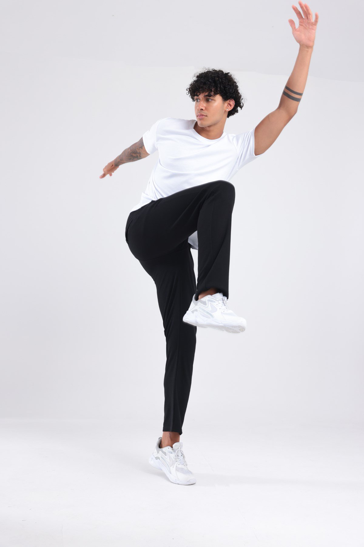 Waffle Dokulu Nakış Logo Detaylı Oversize Erkek T-Shirt