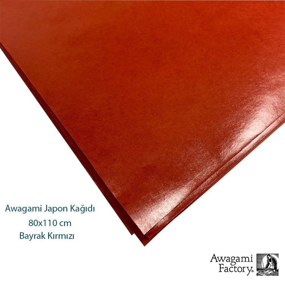 Awagami Aharlı Japon Kağıdı 80x110 cm Bayrak Kırmızı