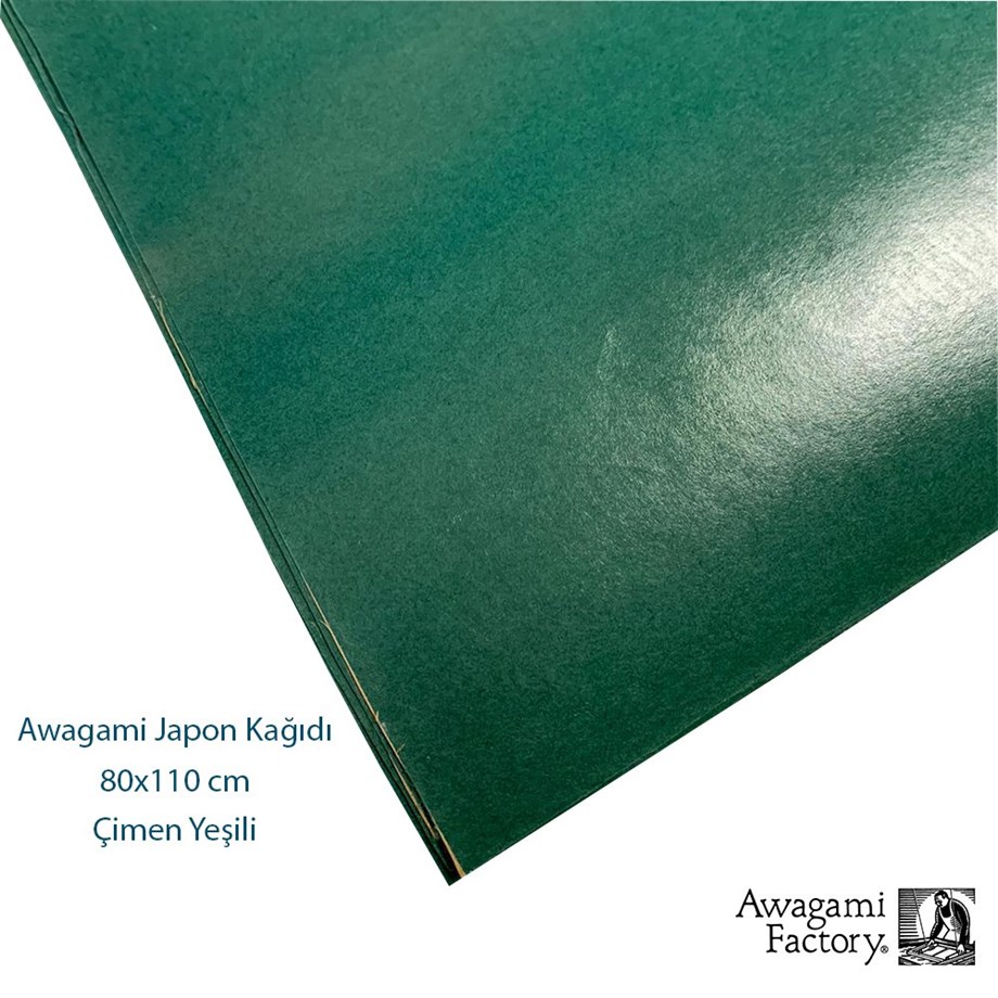 Awagami Aharlı Japon Kağıdı 80x110 cm Çimen Yeşili