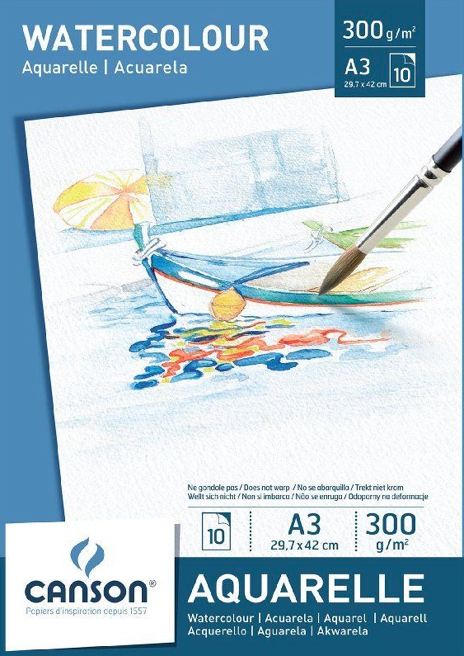 Canson Aquarelle Sulu Boya Defteri 300 gr A3 10 Yaprak