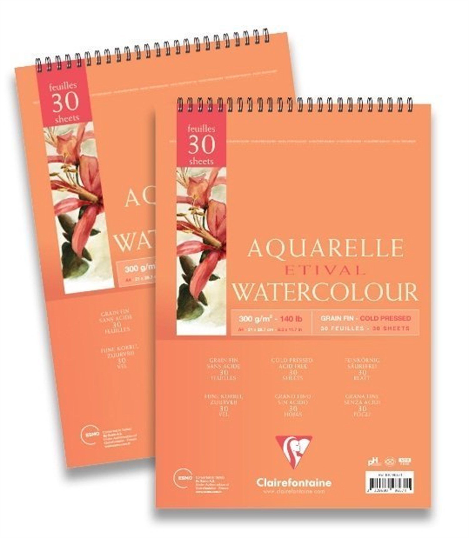 Clairefontaine Aquarelle Etival Sulu Boya Defteri A4 300 gr 30 Yaprak