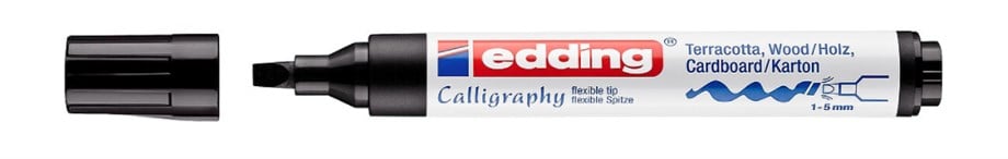 Edding Esnek Uçlu 1455 Kaligrafi Kalemi 5 mm Siyah