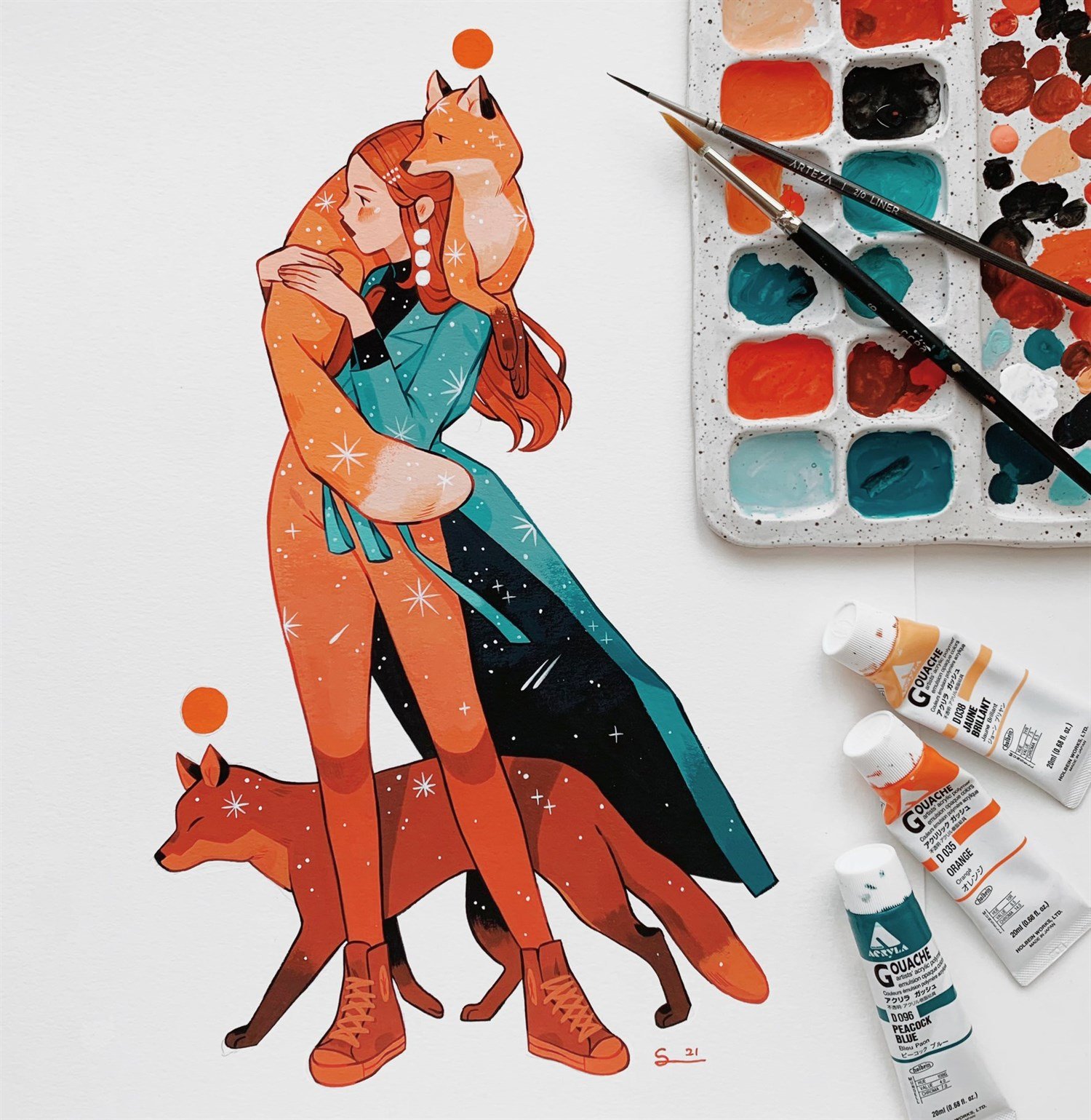 Holbein Acryla Gouache Artist Akrilik Guaj Boyalar 20 ml