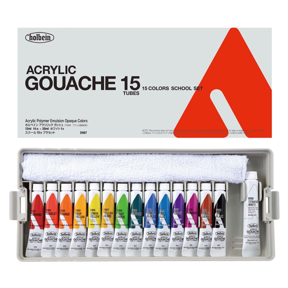 Holbein Akrilik Guaj Boya Seti 12 ml x 15 Renk