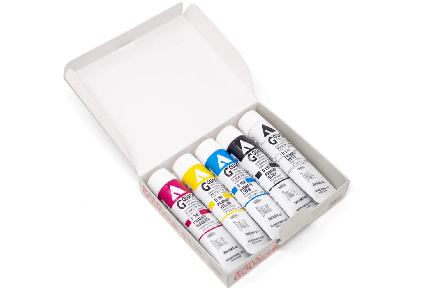 Holbein Akrilik Guaj Boya Seti 20 ml x 5 Ana Renk