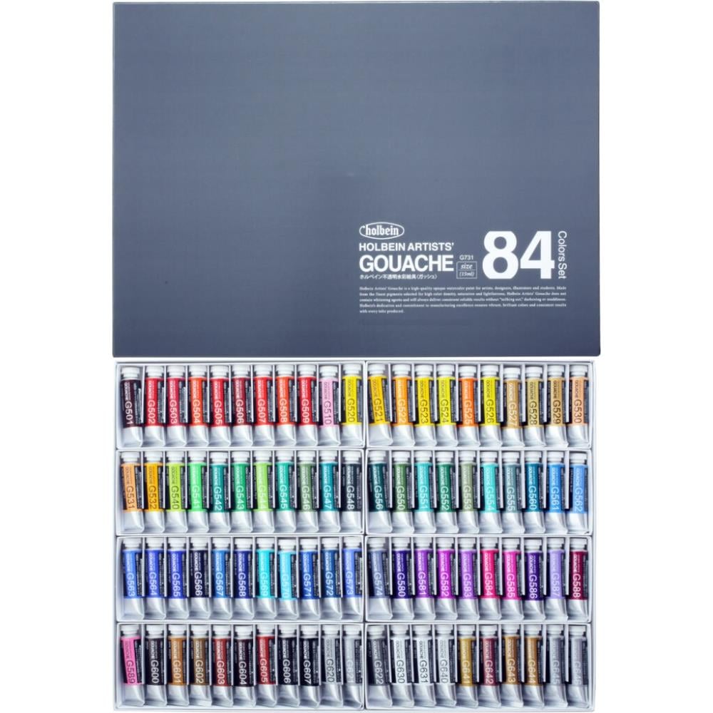 Holbein Artist Gouache Tüp Guaj Boya Set 15 ml x 84 Renk