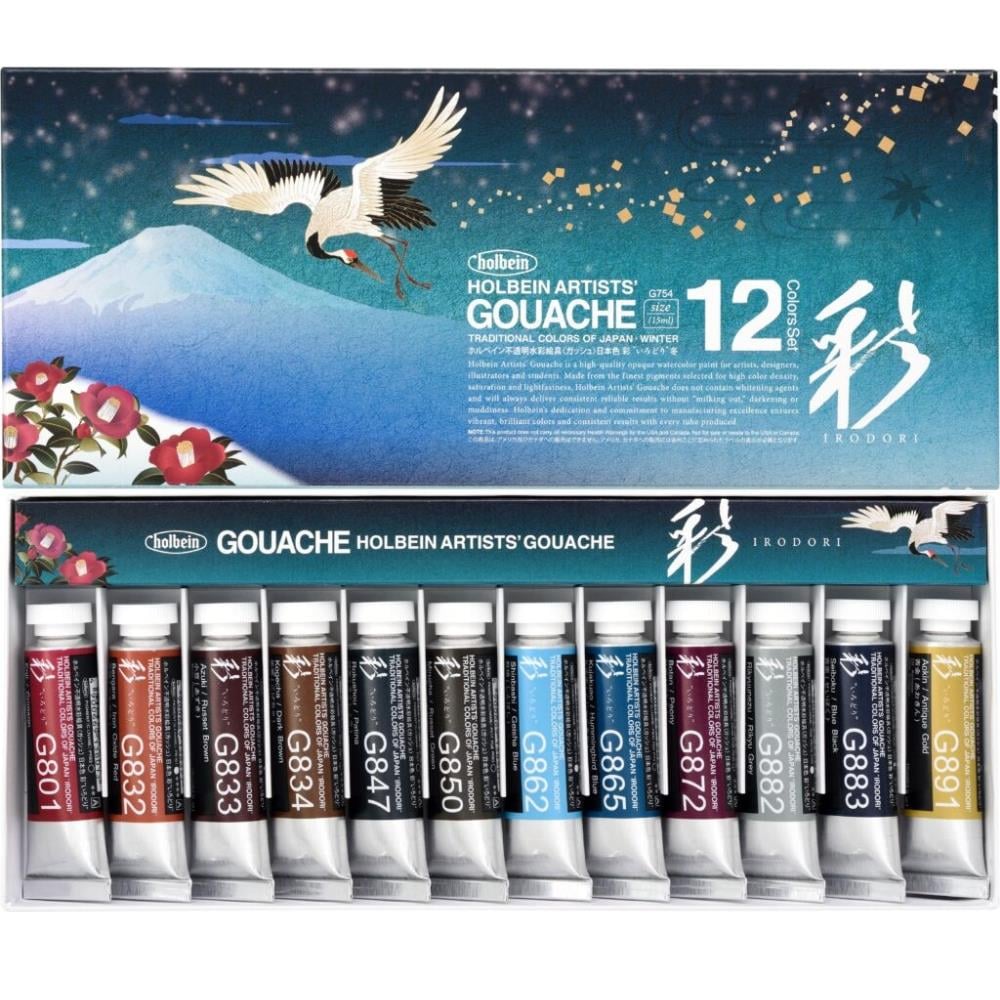 Holbein Artist Traditional Colors Tüp Guaj Boya Set 15 ml x 12 Renk Winter