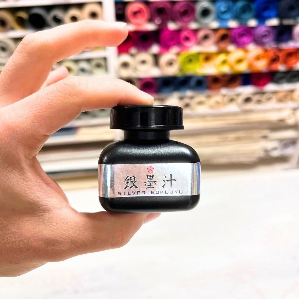Kaimei Japon Hat Kaligrafi Mürekkebi Gümüş 60 ml