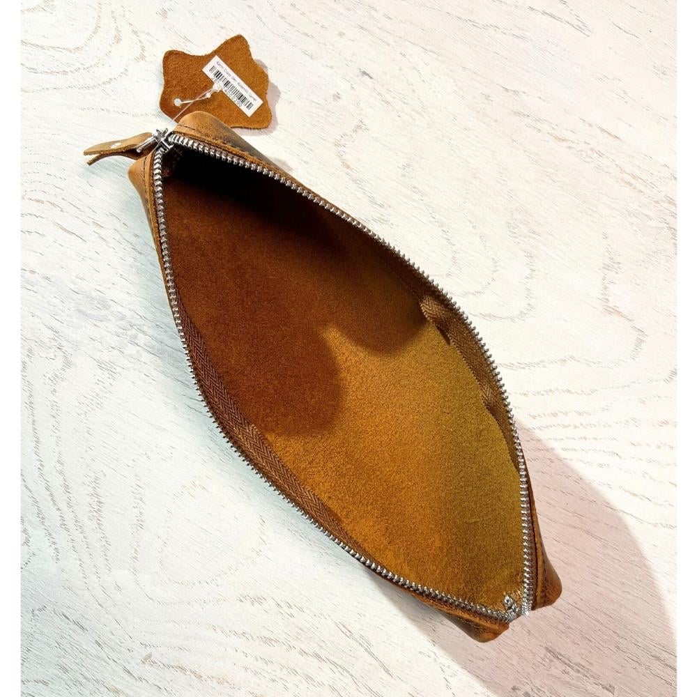 Karin Crazy Deri Kalemlik Camel