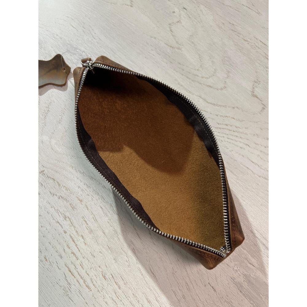 Karin Crazy Deri Kalemlik Koyu Kahve