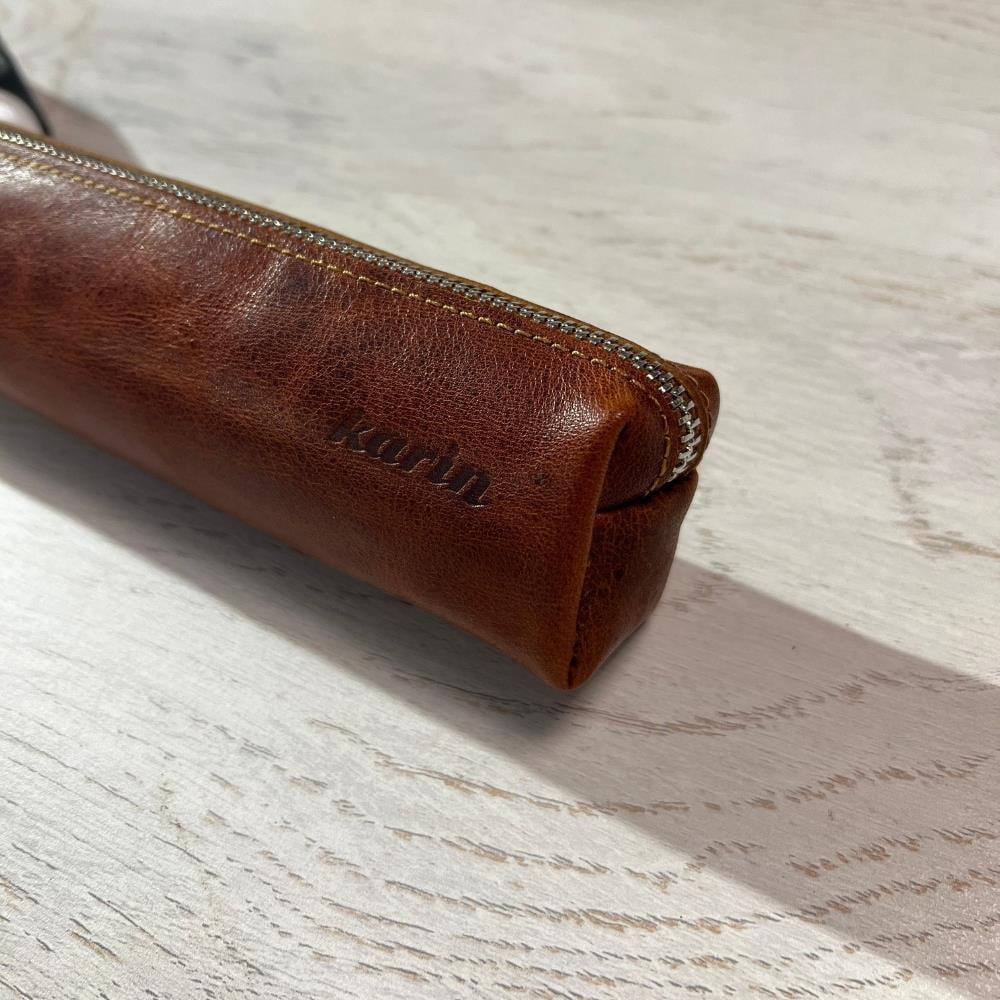 Karin Crazy Deri Kalemlik Taba