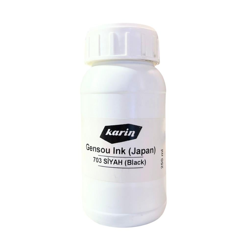 Karin Gensou İnk Japon Hat Mürekkebi 250 ml 703 Siyah