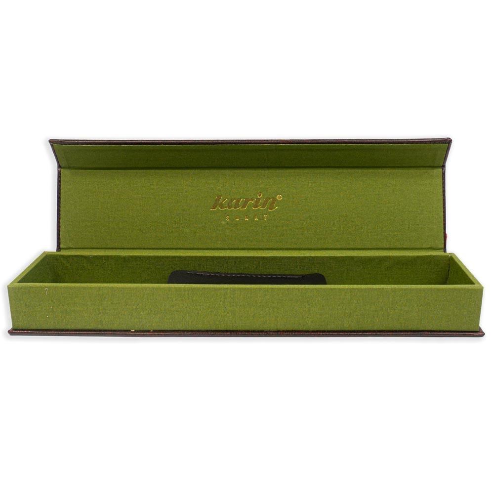 Karin Suni Deri Kalem/Fırça Kutusu Kahve