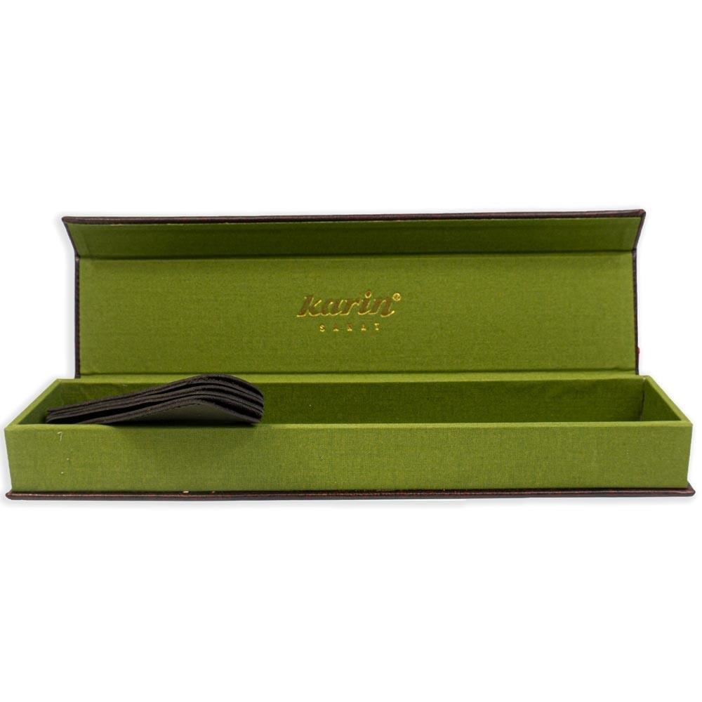 Karin Suni Deri Kalem/Fırça Kutusu Kahve