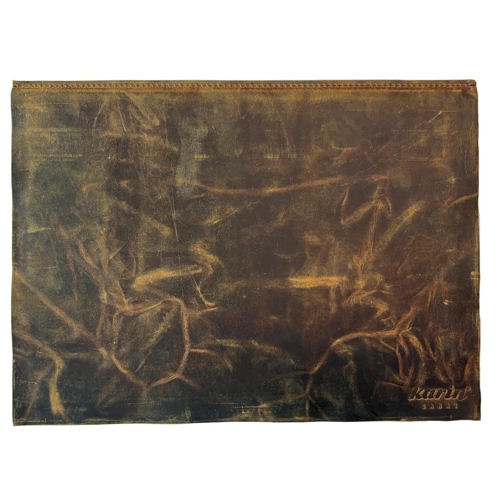 Karin Yazı Altlığı Crazy Deri Sert Kapaklı 30x40 cm Koyu Kahve