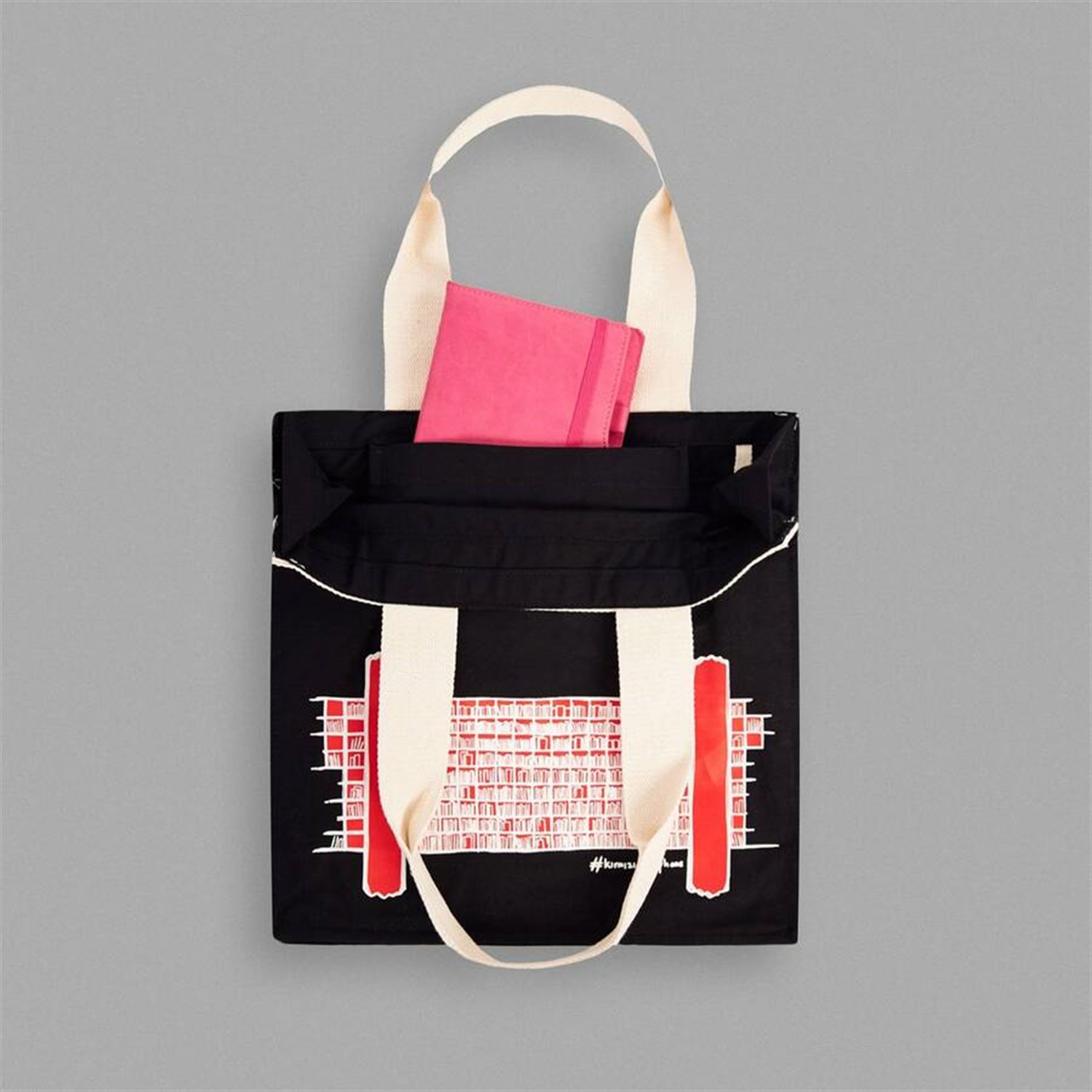 Ketebe Bez Çanta Kırmızı Kütüphane