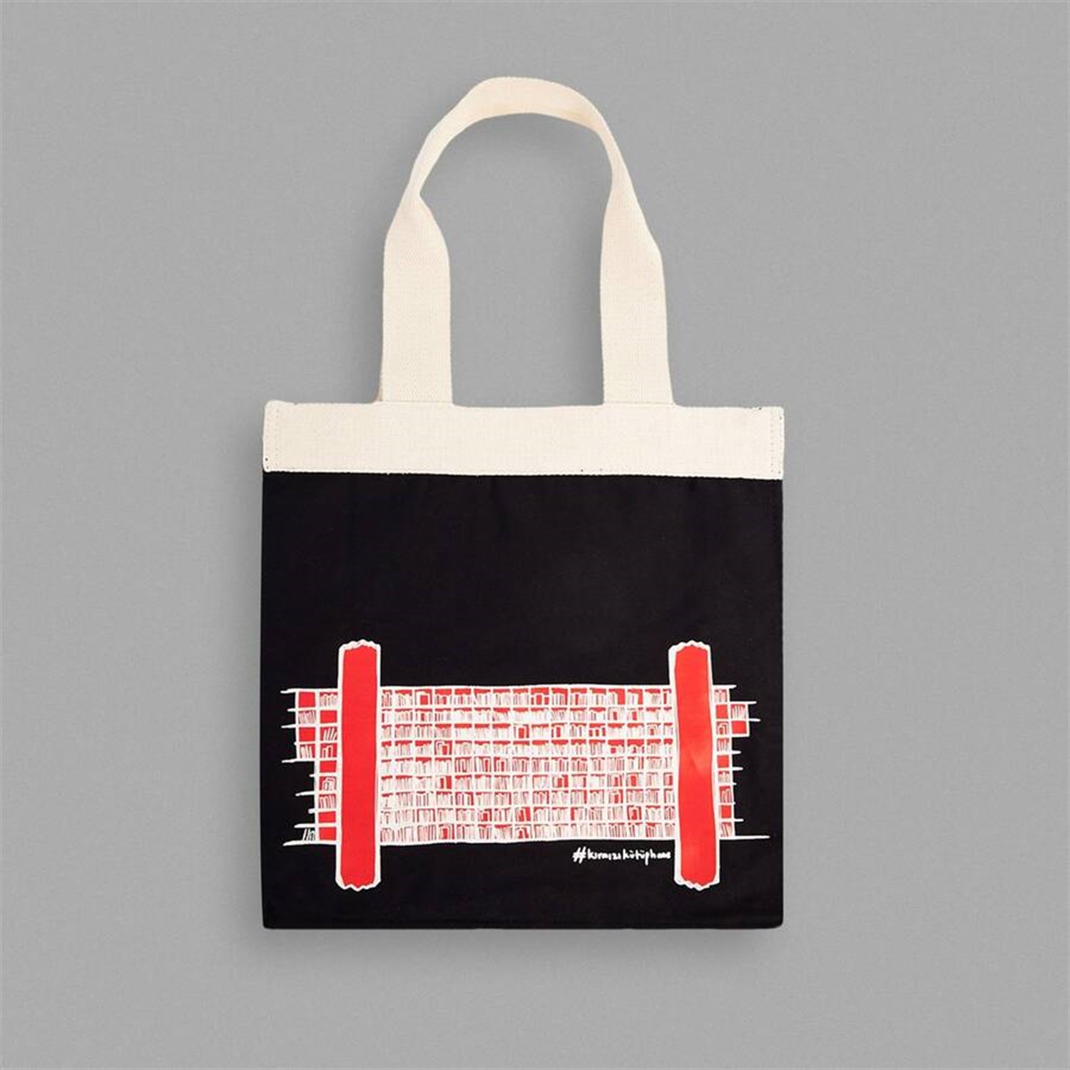 Ketebe Bez Çanta Kırmızı Kütüphane