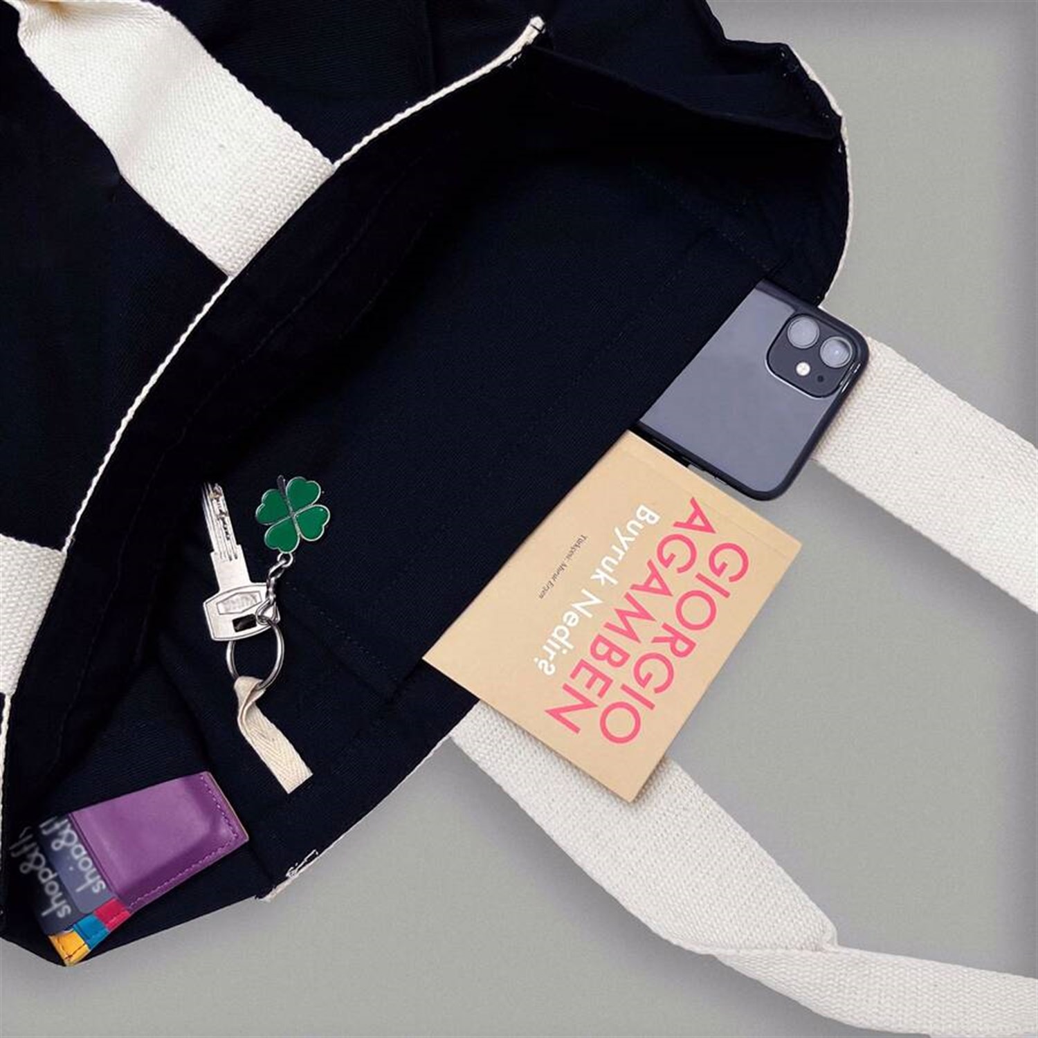 Ketebe Bez Çanta Kufi Mücerret Yazı Kalır