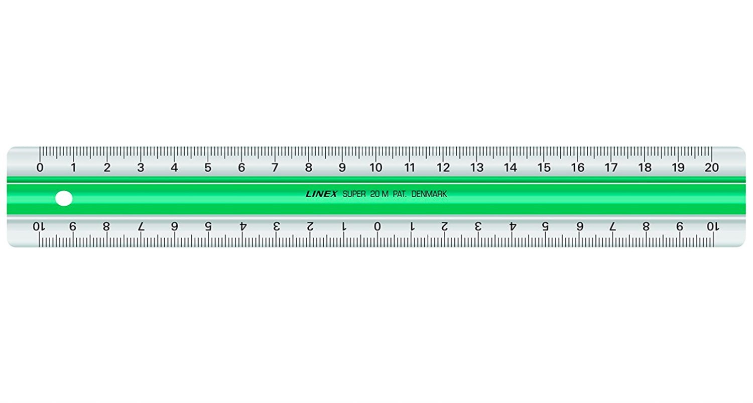 Linex 20 cm Super Series Anti-Slide Kaydırmaz Cetvel