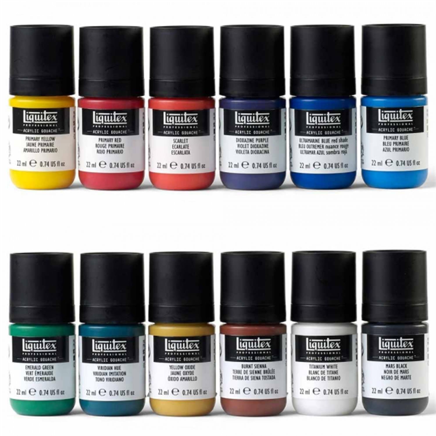 Liquitex Professional Acrylic Goauche Akrilik Guaj Boya Set 12x22ml