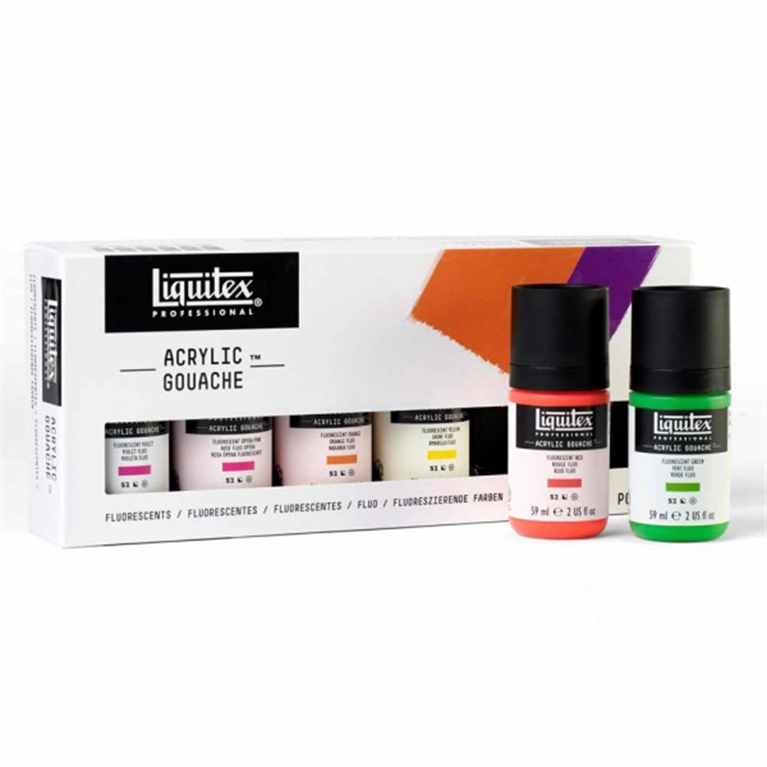 Liquitex Professional Acrylic Goauche Akrilik Guaj Boya Set 6x59 ml Fluorescents