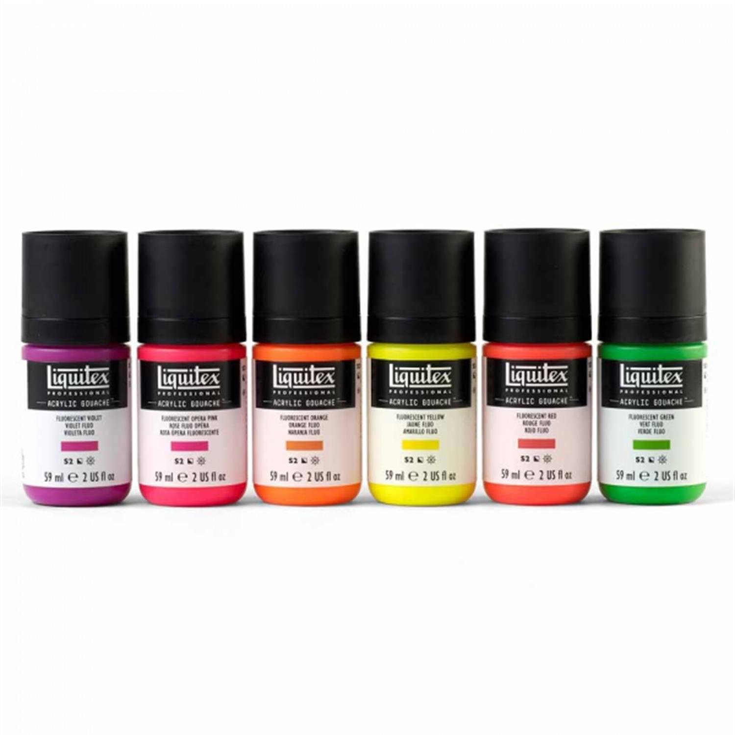 Liquitex Professional Acrylic Goauche Akrilik Guaj Boya Set 6x59 ml Fluorescents