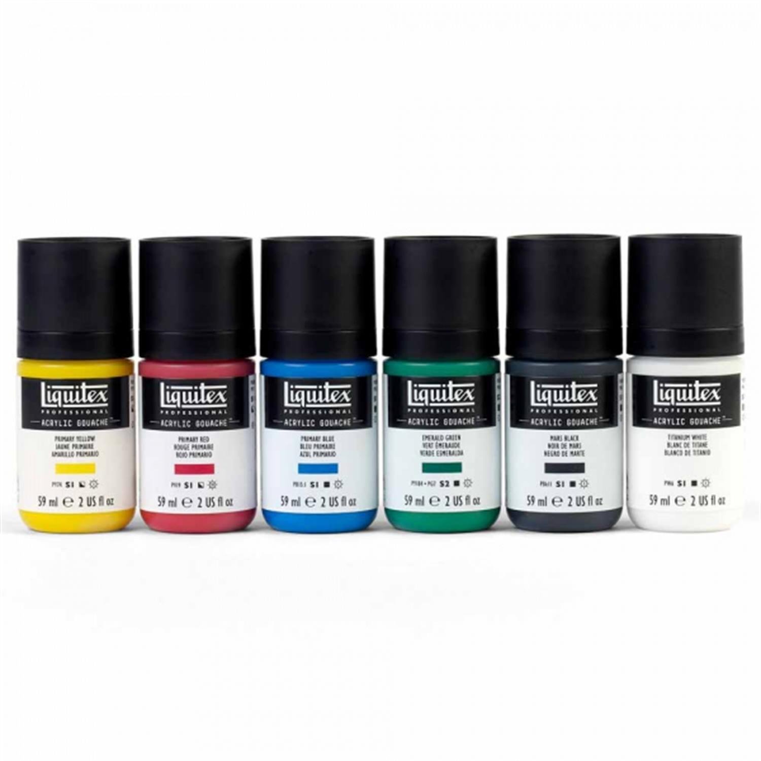 Liquitex Professional Acrylic Goauche Akrilik Guaj Boya Set 6x59 ml Primaries
