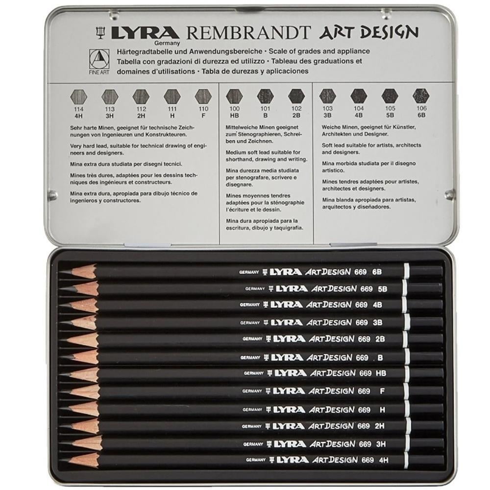 Lyra Dereceli Kurşun Kalem Art Design Set 12li