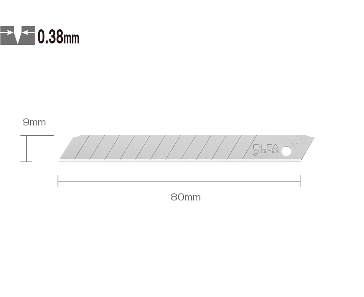 Olfa Spare Blades AB10 / 10 Pcs 9 mm