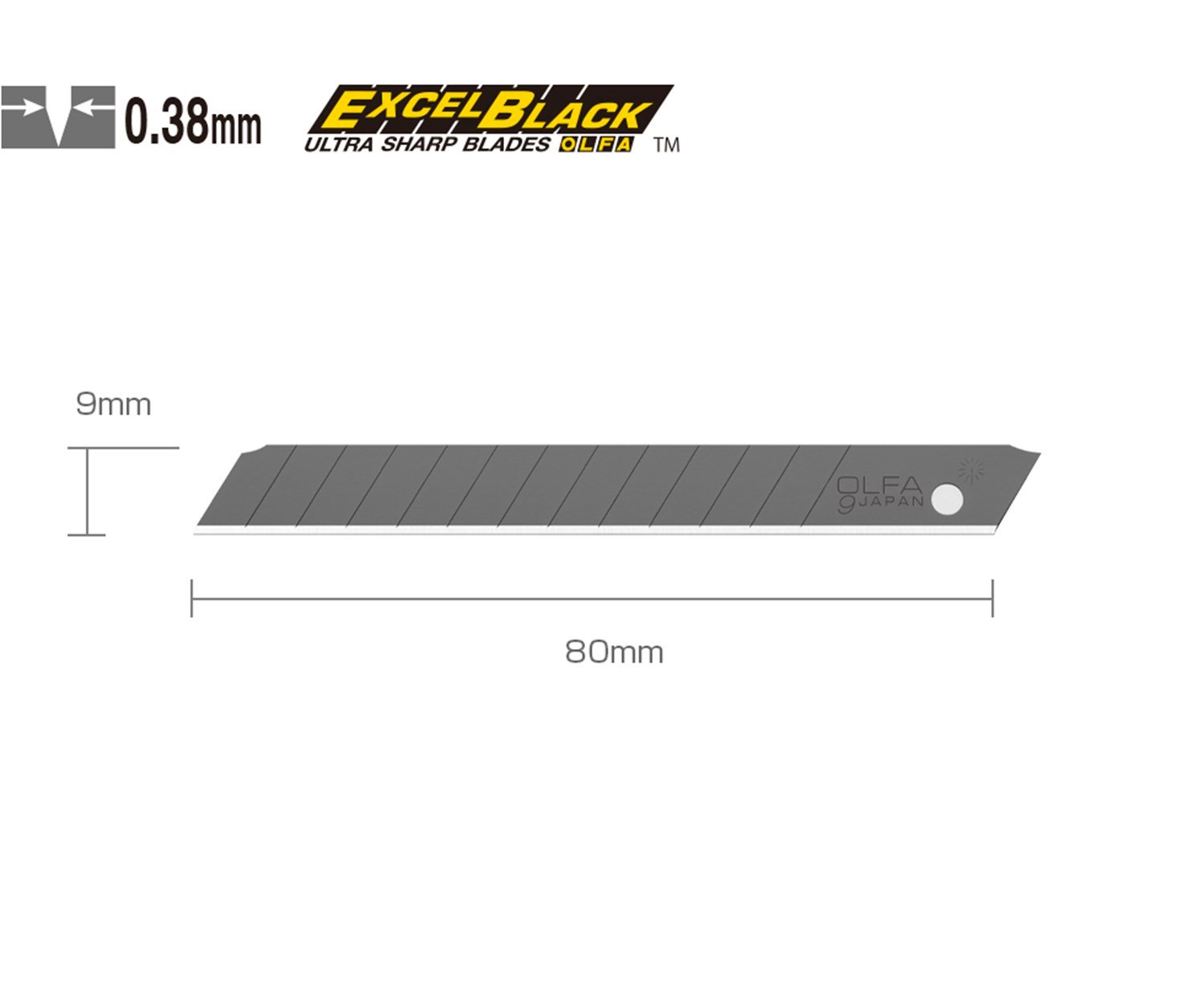 Olfa Spare Blades ABB50 / 50 Pcs 9 mm