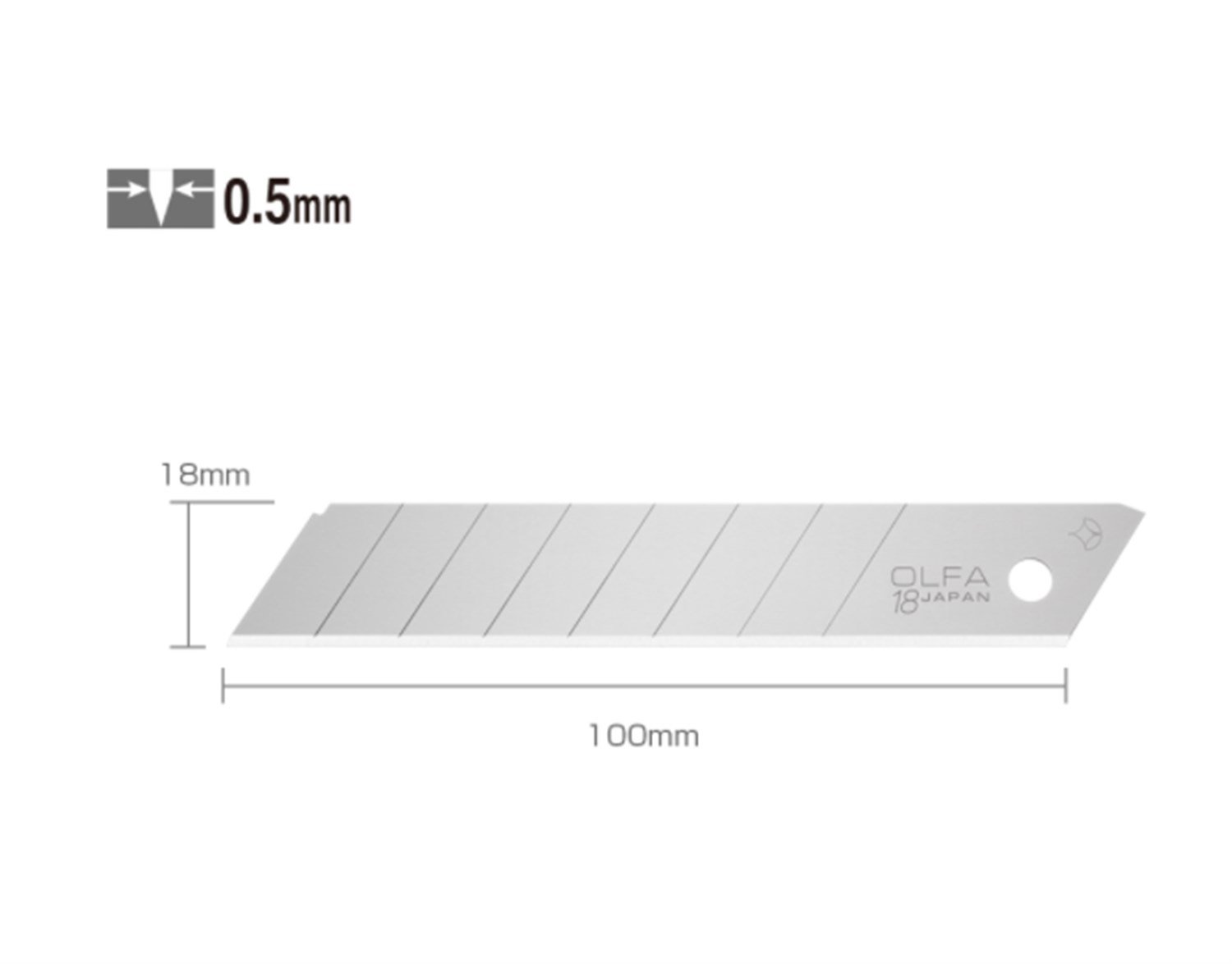 Olfa Spare Blades LB50 / 50 Pcs 18 mm