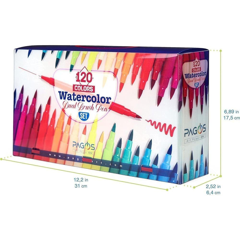 Pagos Dual Brush Su Bazlı Marker Seti 120 Renk