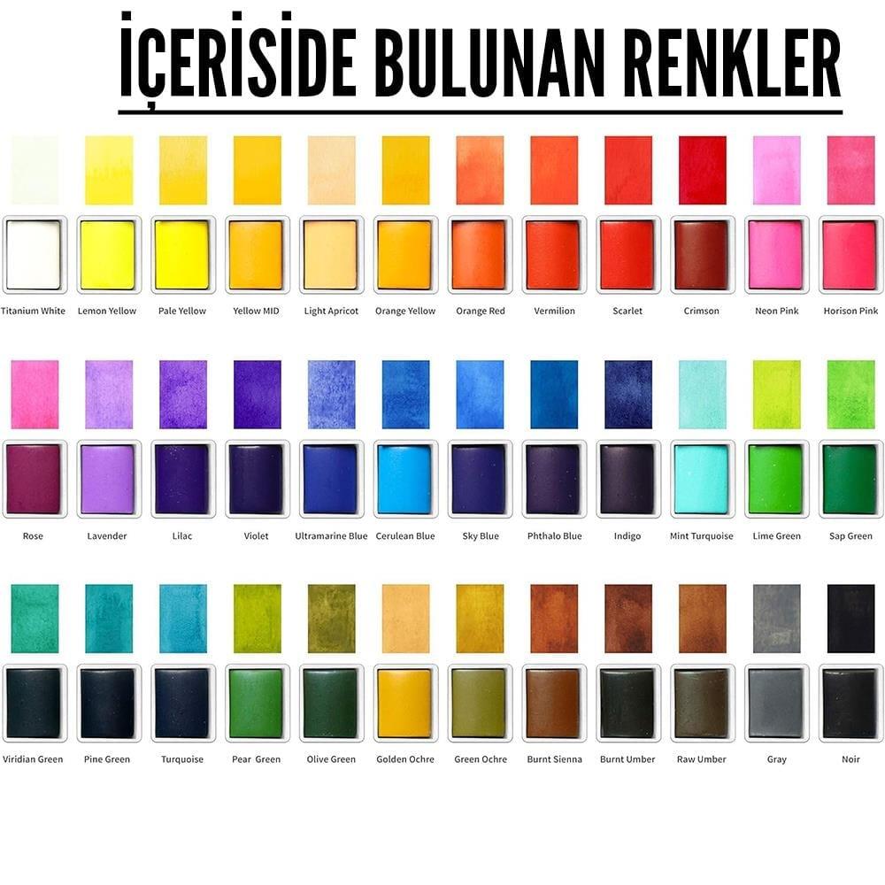 Pagos Özel Kutulu Sulu Boya Seti 36 Renk