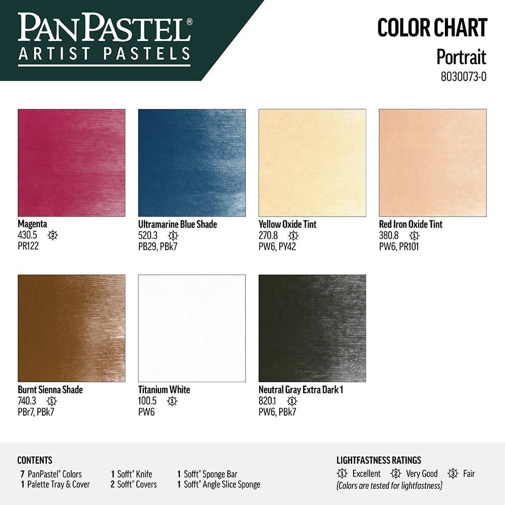 PanPastel Ultra Soft Artist Pastel Set Portrait 7li