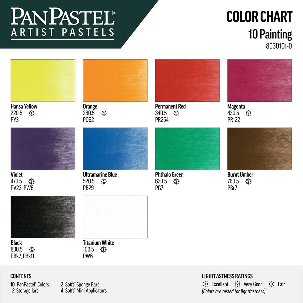 PanPastel Ultra Soft Artist Pastel Set Painting 10lu
