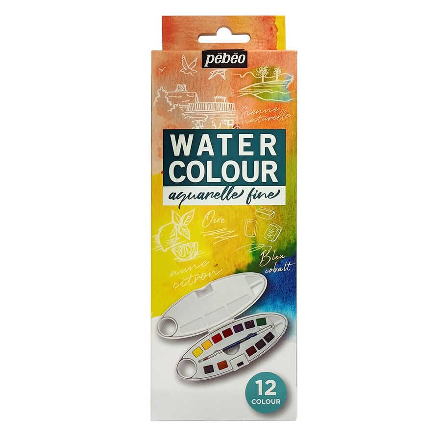 Pebeo Aquarell Watercolor Oval Dizayn Set 12'li Plastik Kutu