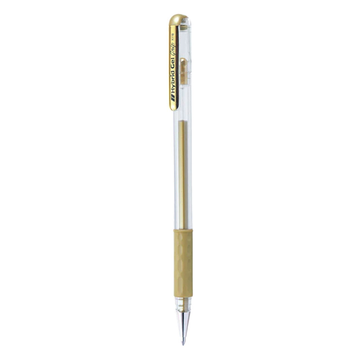 Pentel Hybrid Gel Grip Jel Mürekkepli Kalem 0.8 mm Gold