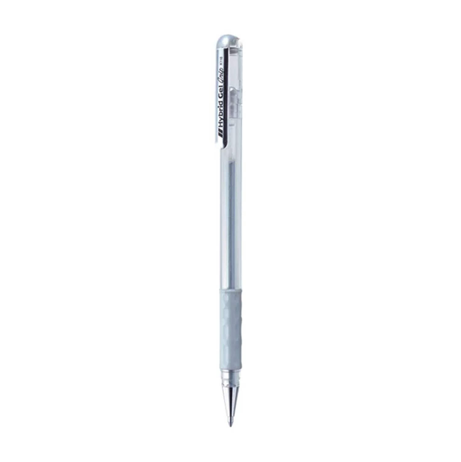 Pentel Hybrid Gel Grip Jel Mürekkepli Kalem 0.8 mm Silver