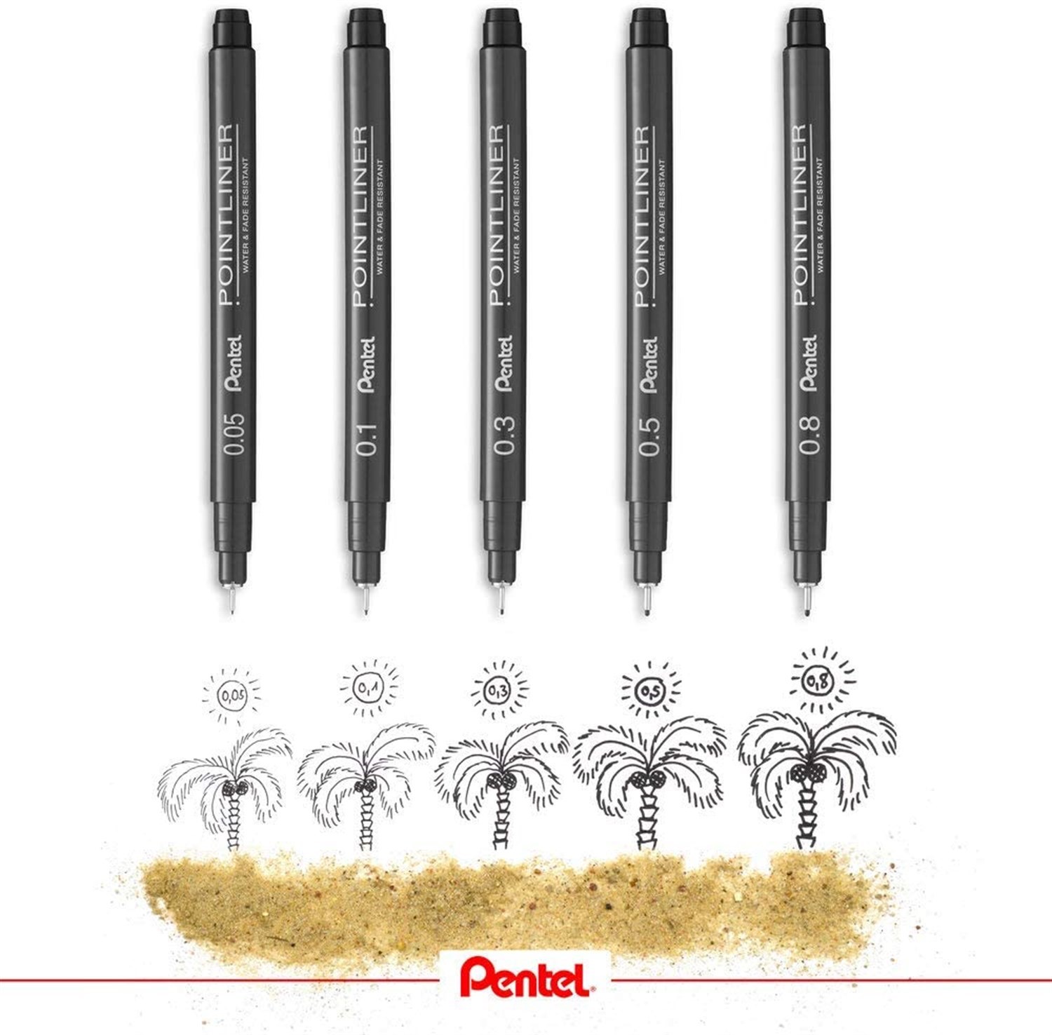 Pentel Pointliner Teknik Çizim Kalemi 0.05 mm